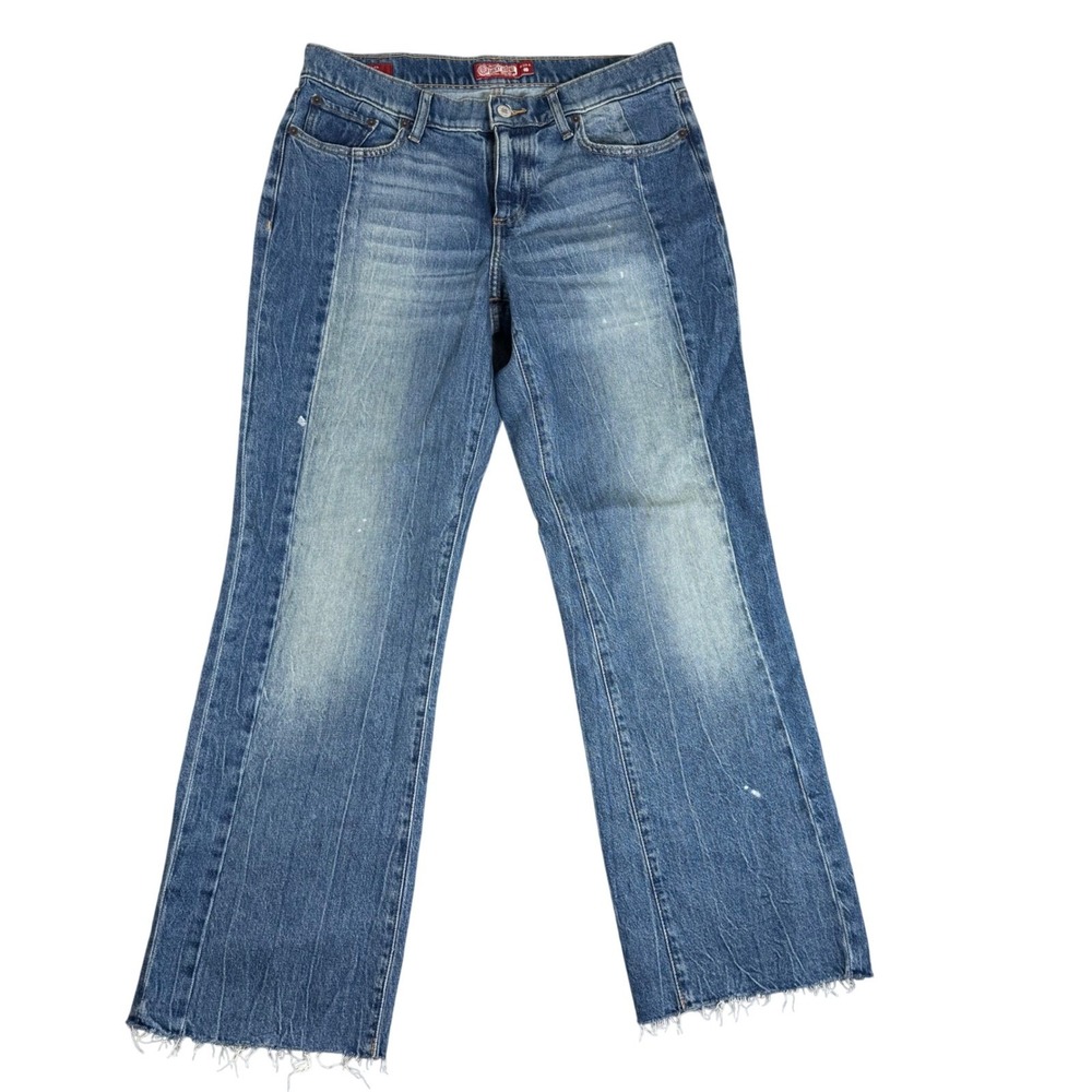 Lucky Brand Lucky Legend Easy Rider Bootcut Jeans Two Tone Raw Hem Size 8/29A